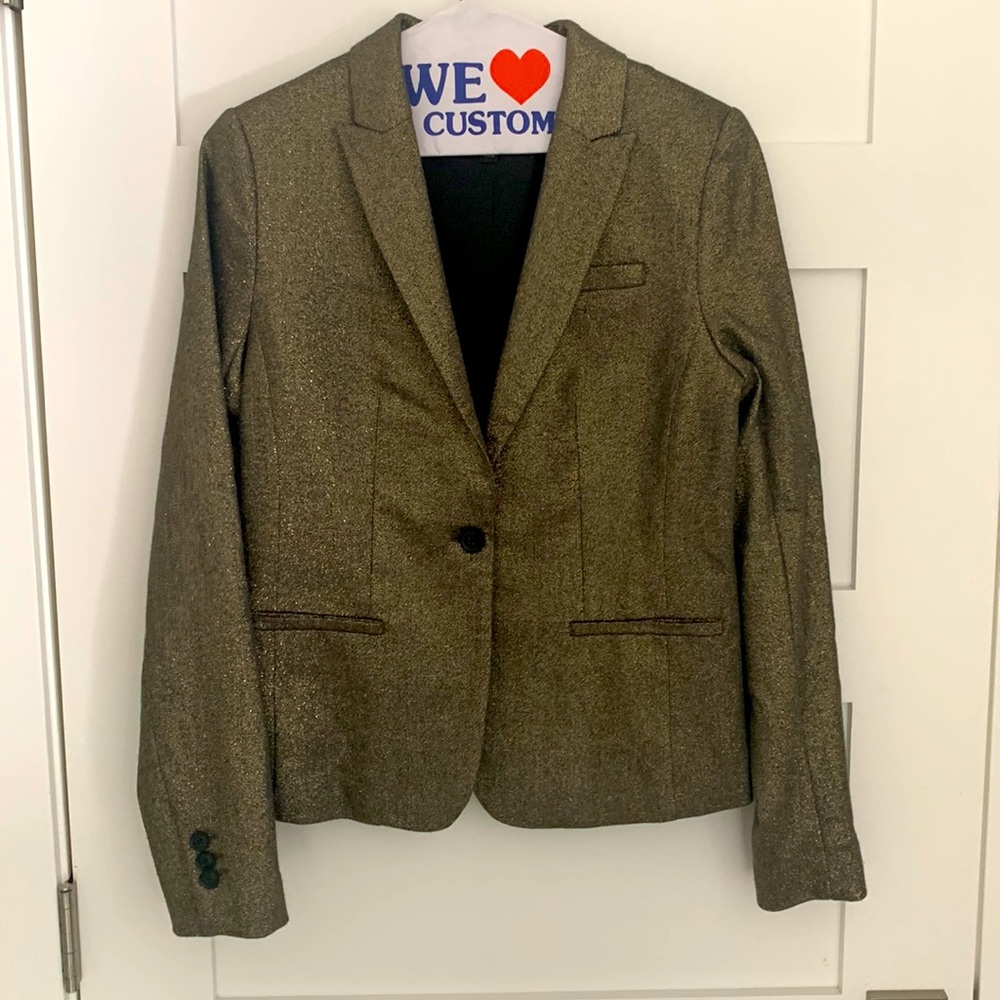 Banana Republic Womens sparkly gold blazer